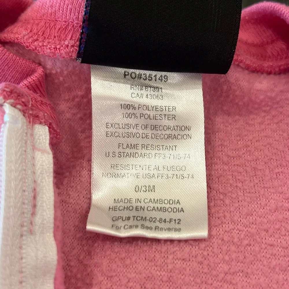 Cleveland Cavalier’s PJs Pink Kids One Piece 0/3 months